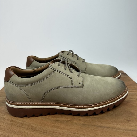 New Mens Johnston & Murphy Braydon Plain Toe Leather Oxfords Size 9.5 D - Picture 1 of 8